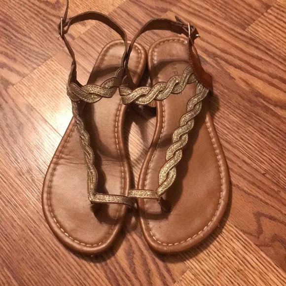 rampage gold sandals